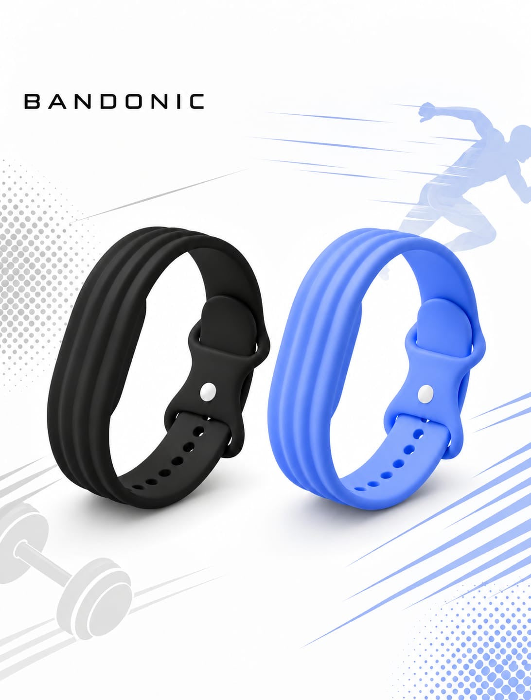 Black and Lavender Combo for Google Fitbit Air
