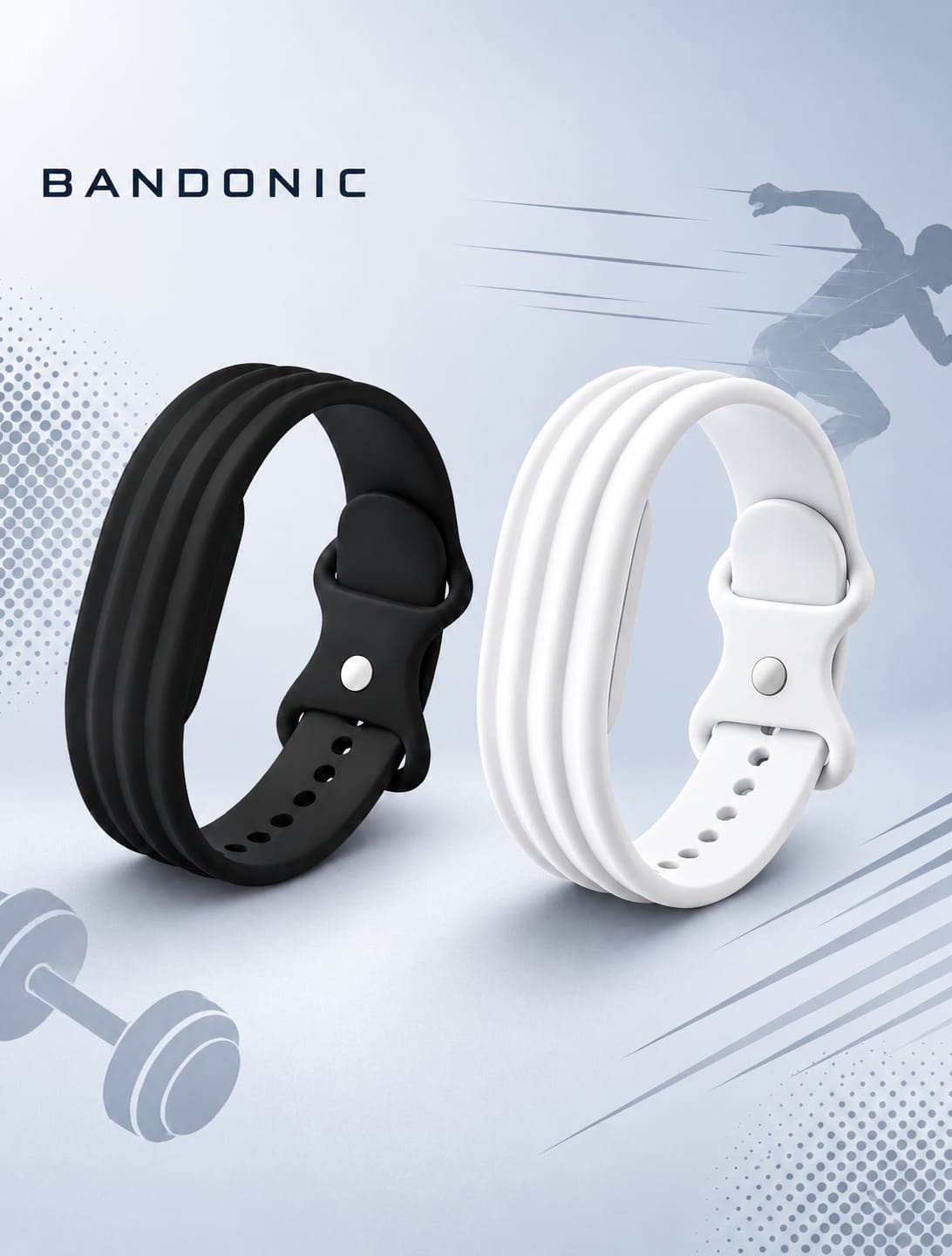 Black and White Combo for Google Fitbit Air